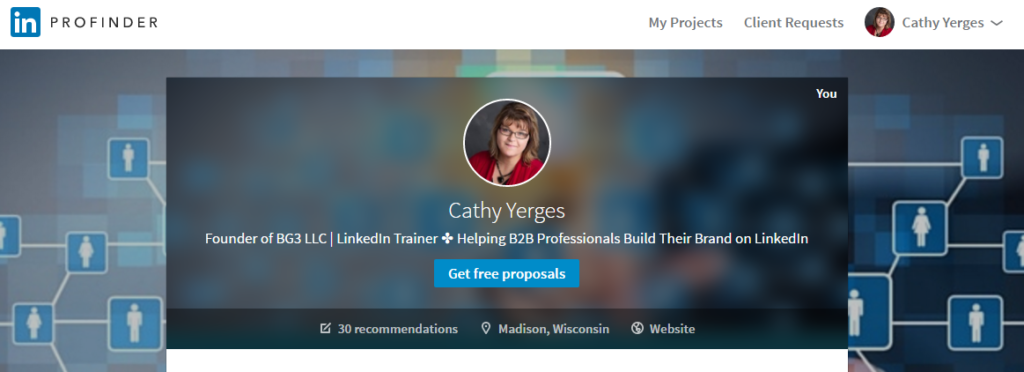 Cathy Yerges LinkedIn Recommendations on ProFinder
