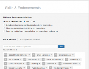 LinkedIn Skills and Endorsements