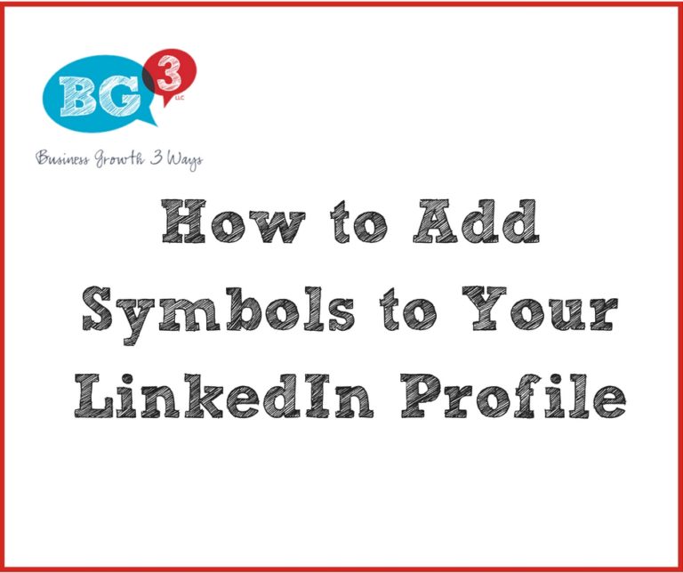 LinkedIn Symbols FB - BG3 LLC