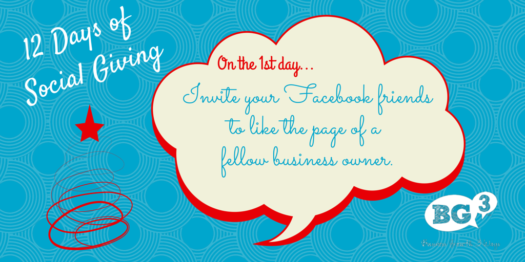 Invite your Facebook friends to like the page of a fellow business owner.